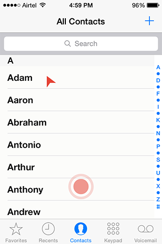 Contacts-Screen-Trackpad